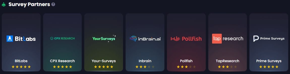Freecash Umfragepartner
