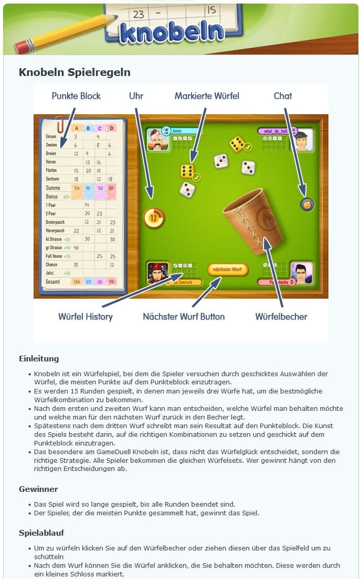 GameDuell Spielablauf Knobeln