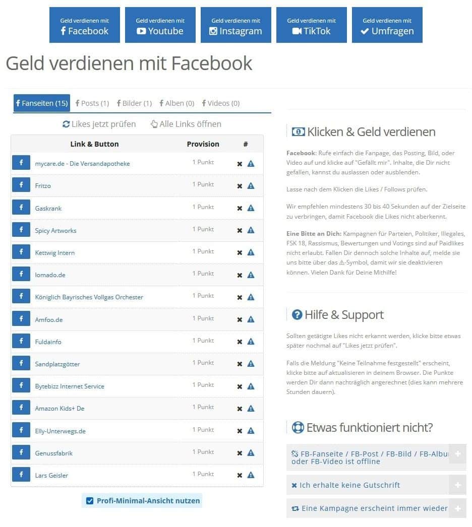 Paidlikes Facebook Kampagnen