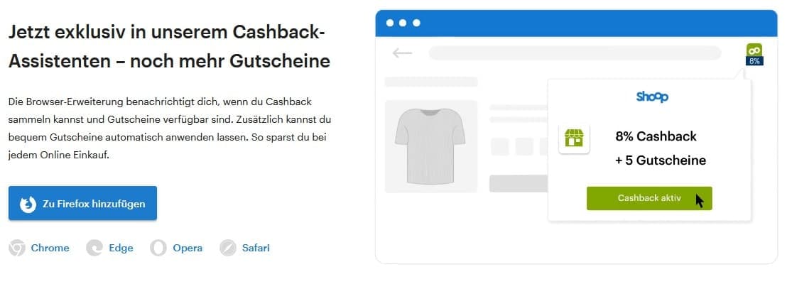 Shoop Cashbackassistent