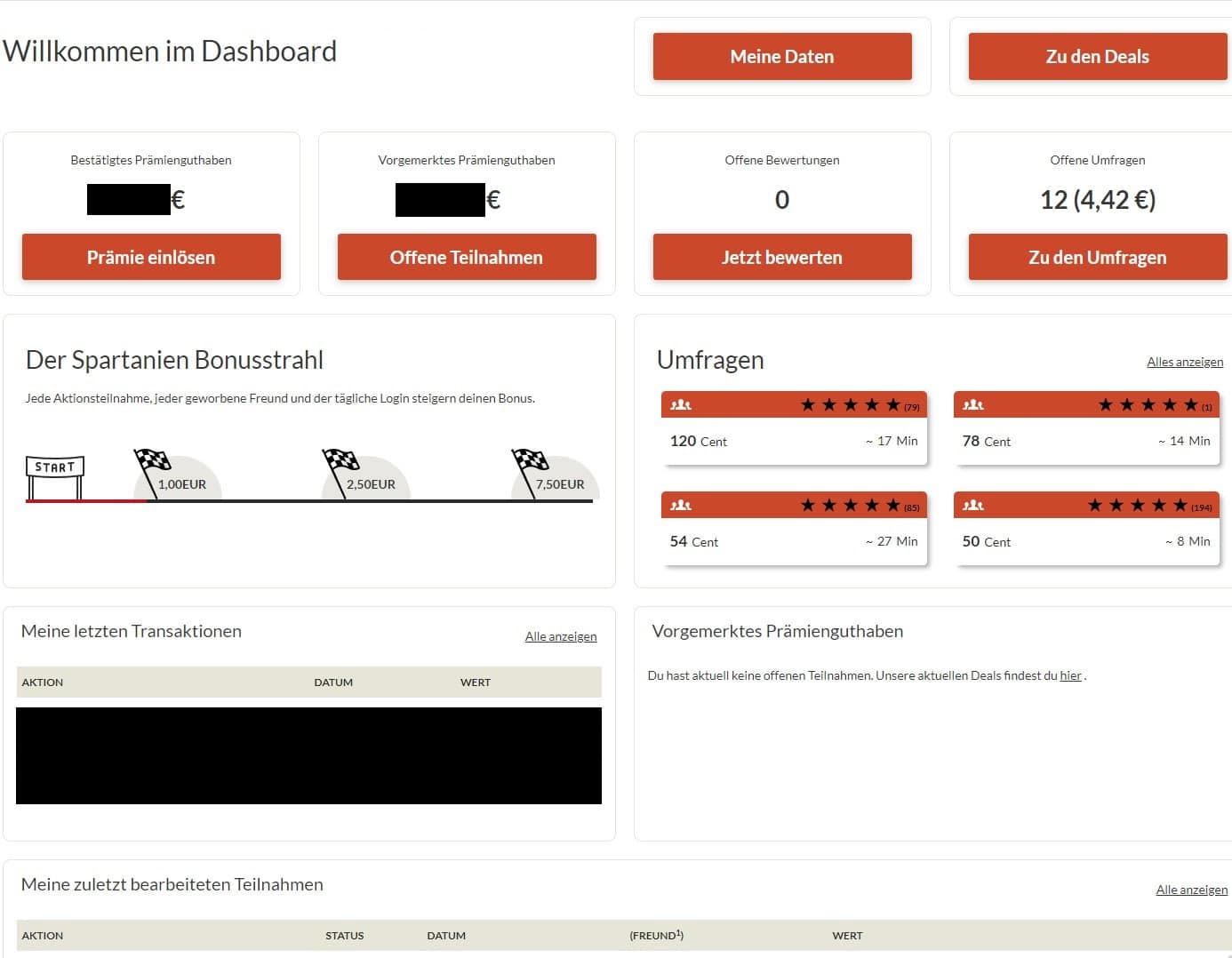 Spartanien Dashboard