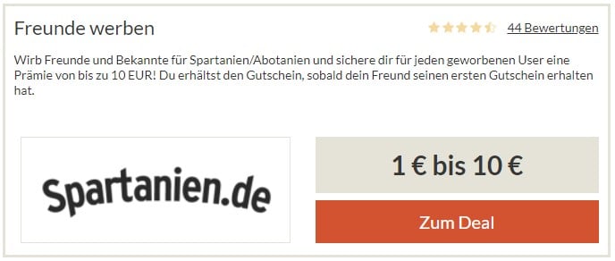 Spartanien Freunde werben
